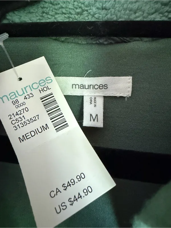 Maurices Teddy Sherpa Fleece Full-Zip Vest Women’s Medium NWT Gorpcore - Image 4