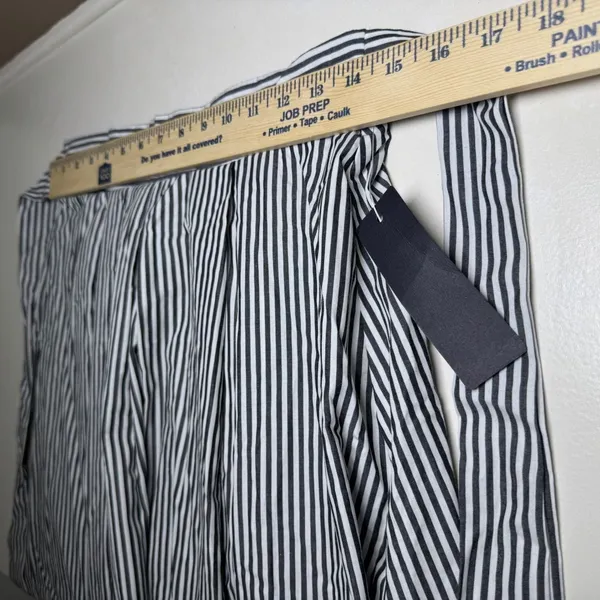 NWT Cottagecore Striped Midi Skirt Womens Large Black White Tie Waist‎ A-Line - Image 6