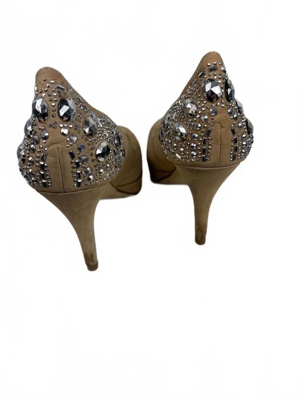 Gianni Bini Tan Suede Embellished High Heel Pumps Size 7.5M - Image 3