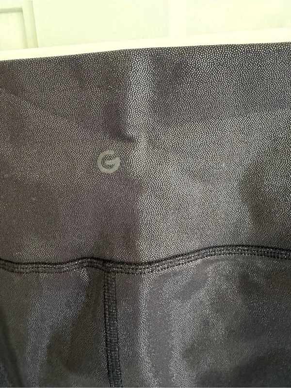 NWT Glowmode Foiled Leather Flare Leggings Black XL High Rise 30” Inseam - Image 6