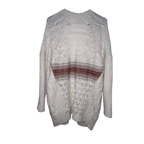 Anthropologie Pilcro Jemma Cable-Knit Open Cardigan Women Size XS/S Beige‎ Wool - Image 6