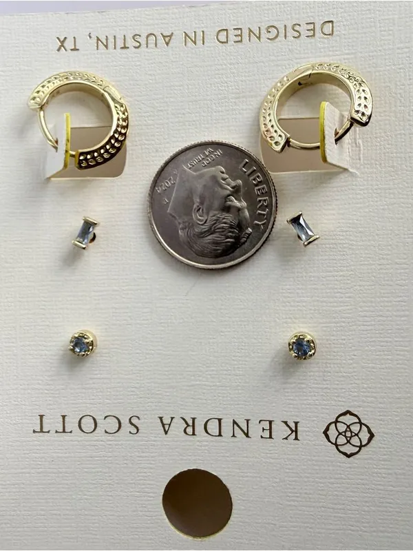 Kendra Scott Mandy Stud Earring
Set 3pc Gold/Blue - Image 6