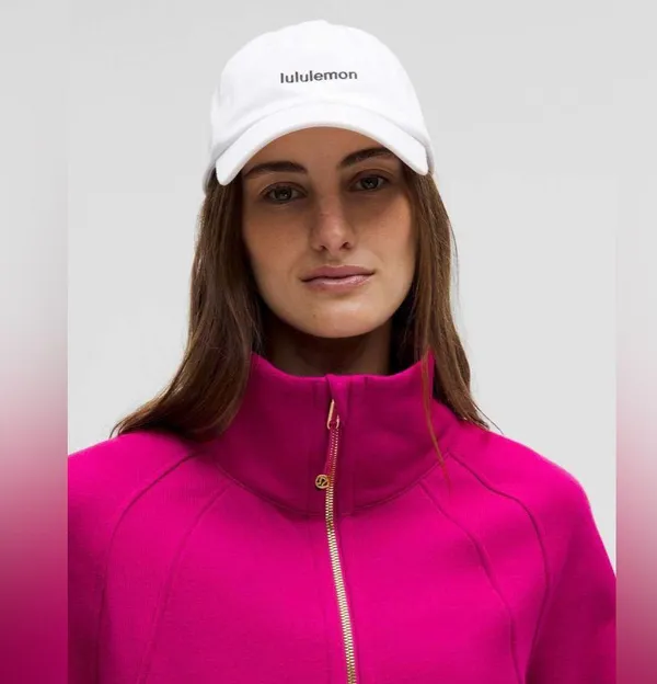 Lululemon NWT Scuba Oversized Funnel Neck Half Zip Ripened Raspberry Gold M L - Image 3