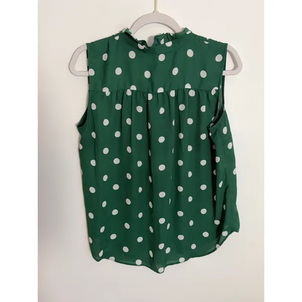 Ann Taylor Polka Dotted Blouse size MP - Image 4