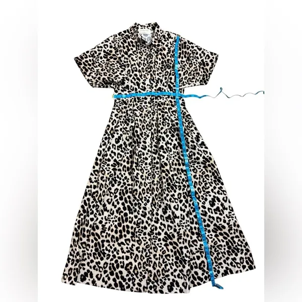 Exquise Anthropologie Cotton Blend Relaxed Leopard Tobie Shirt Dress Sz XS. P-46 - Image 13