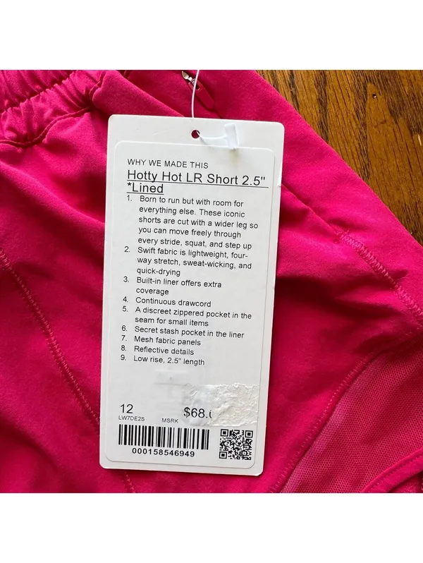 Lululemon Hotty Hot Low Rise Short 2.5” Mulberry Spark Size 12 NWT - Image 3