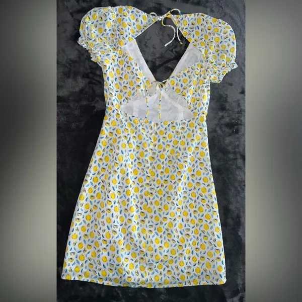 Princess Polly Kacey Mini Dress in Yellow Multi Size 2 - Image 9