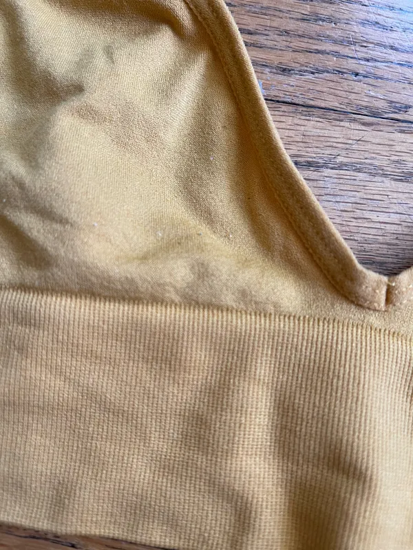 Cotton On Seamless Triangle Longline Mustard Bralette - Image 4