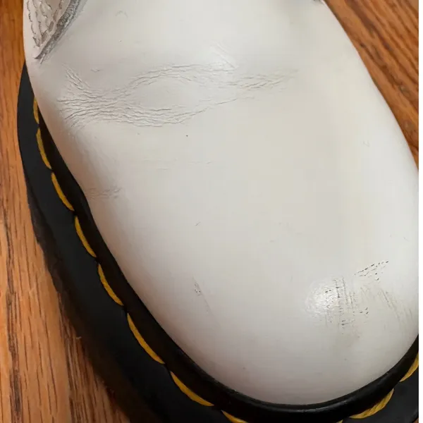 Dr. Martens‎ Jadon Platform Boots Polished Smooth Leather White Women's size 8 - Image 12