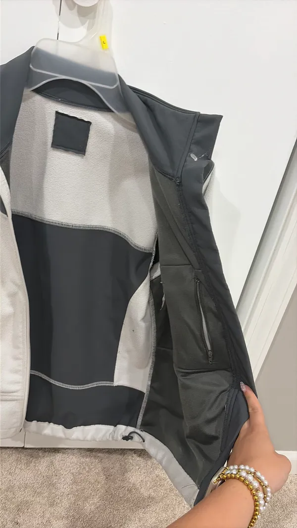 Fleece Jacket Gray Size M - Image 3