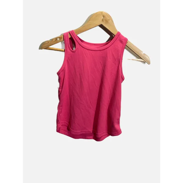 Freely Tank‎ Top Womens S Pink Ribbed Cutout Detail Athletic Yoga Activewear - Image 2