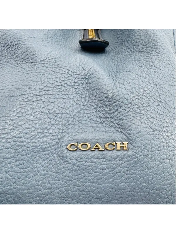 Coach 26224 Madison Pebbled Leather Hobo Bag Blue - Image 14