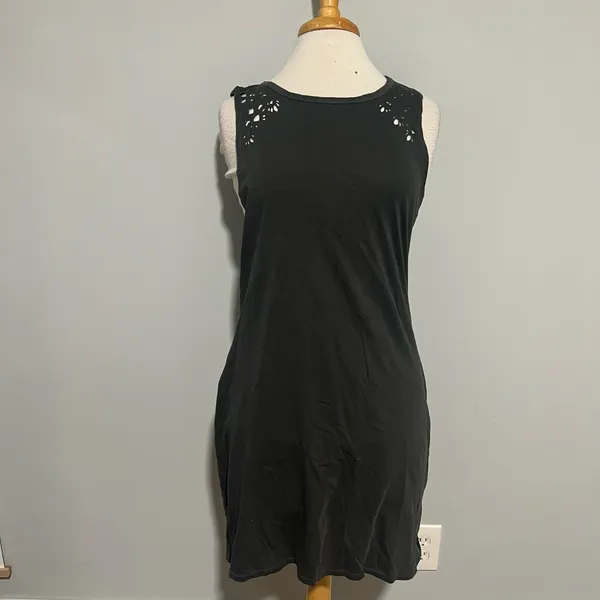 Billabong Dark Gray eyelet back mini dress tunic - Image 3