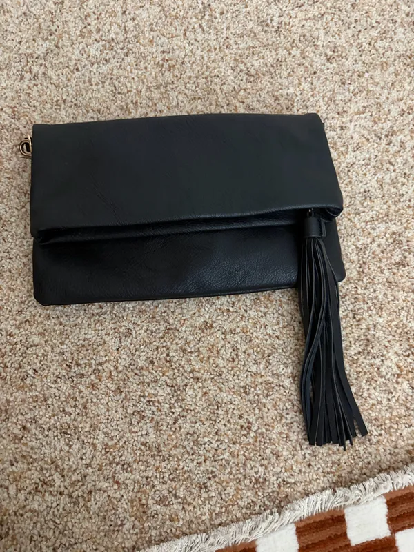 Black Convertible Tassle Purse - Image 4