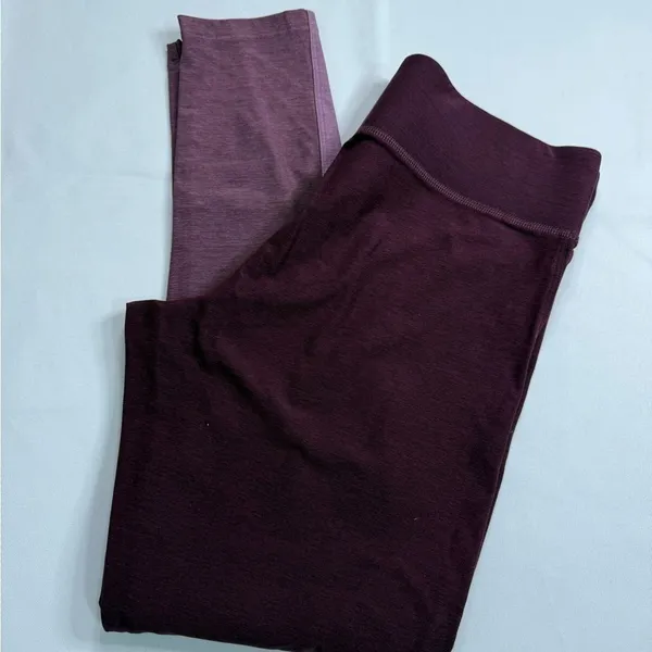 PINK Victoria's Secret Burgundy Leggings - Image 5