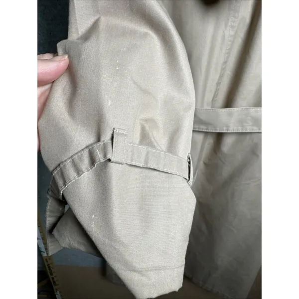 Vintage‎ 1970's Womens 10 Petite London Fog Maincoat Trenchcoat Hooded Beige - Image 16