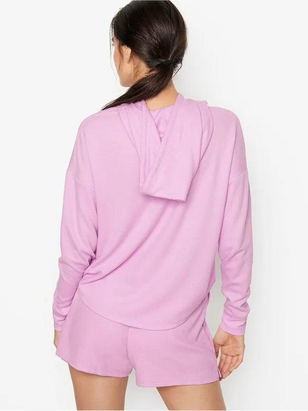 Victoria’s Secret Violet Muse Glow Waffle Short Pajama Lounge Set - Image 2