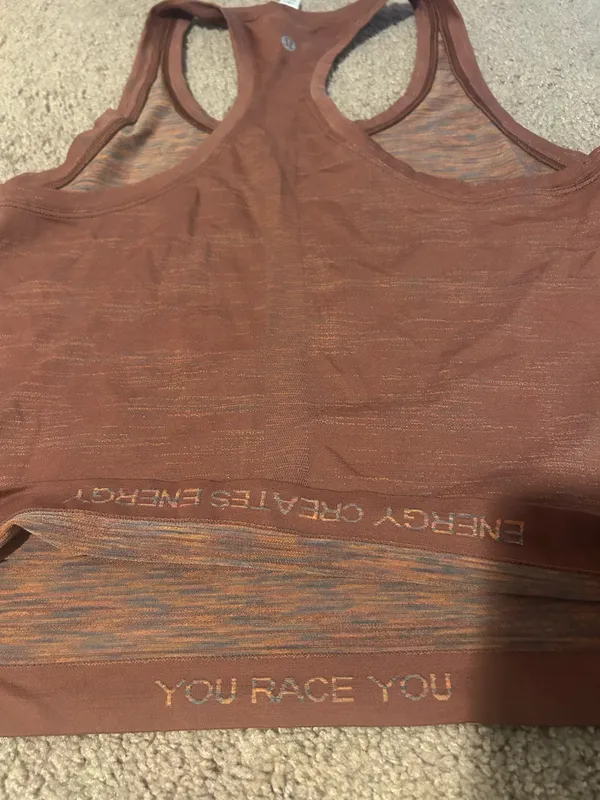 Lululemon Women's Rust Racerback Tank Top - Image 8