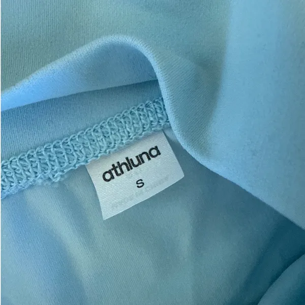 Athluna Leggings Flare Criss Cross Waist LunaAiry Size S Blue - Image 3