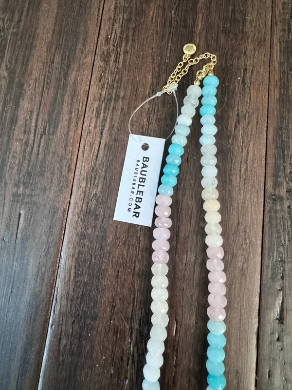 BaubleBar NWT  Multicolor Beaded Necklace “N” Initial - Image 3