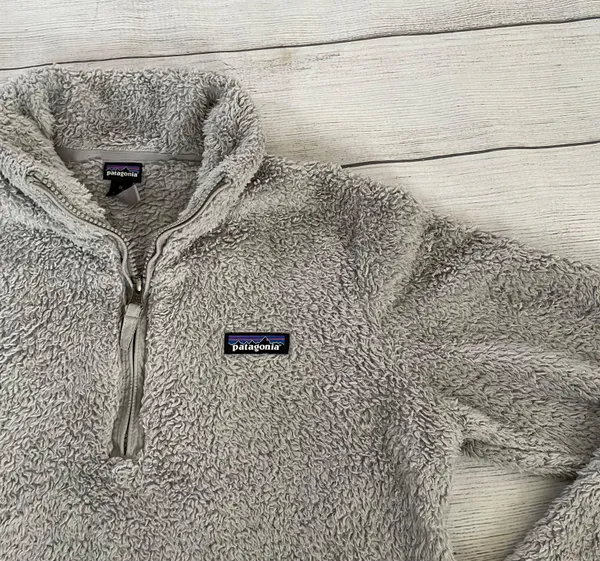 Los Gatos 1/4 Zip Jacket Quarter Zip Fleece Pullover Size Medium Grey - Image 2