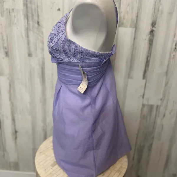 Purple dress with laced top size small - Image 4