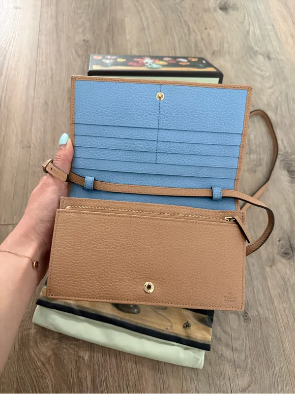 Gucci Swing WOC Light Tan Pebbled Leather - Full Set Limited Box & Dust Bag - Image 7