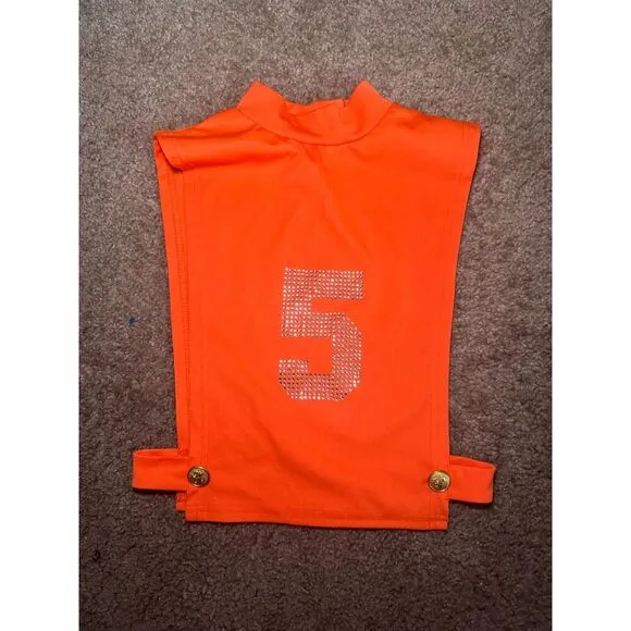 Size Small Y2K Deadstock‎ Open Side Top Orange - Image 2