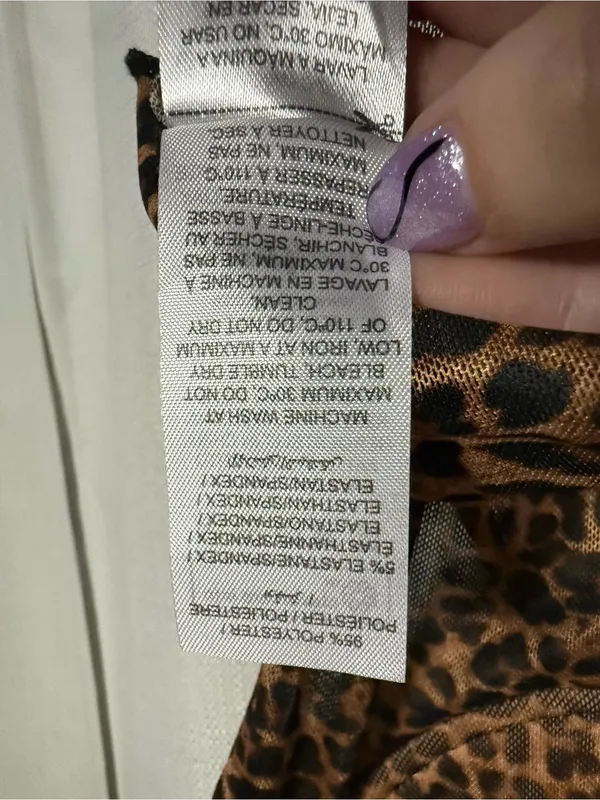 Edikted Lidia Leopard Print Sheer Mesh Bra Top Size Medium - Image 9
