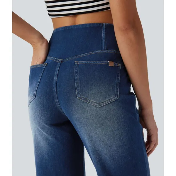 Halara Crossover High Waisted Tummy Control Casual Straight Leg Size Small - Image 3