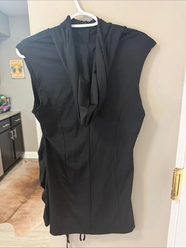 Vintage Y2K Frederick's of Hollywood Hooded Mini Dress L - Image 7