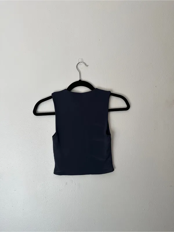Babaton Black Cropped Tank Top - Image 4