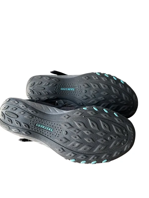 Skechers Size 6 Women Relaxed Fit Memory Foam Bikers Sneakers Black New - Image 10