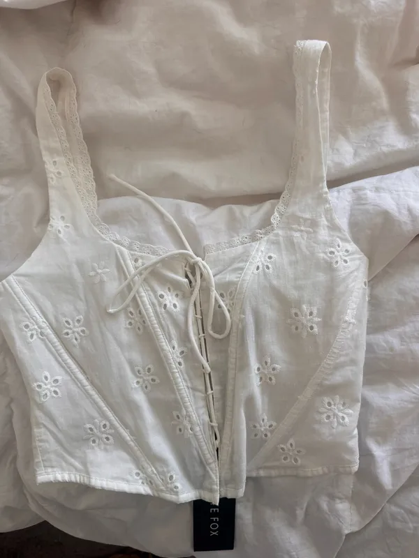 White Fox Boutique Top White Corset - Image 2