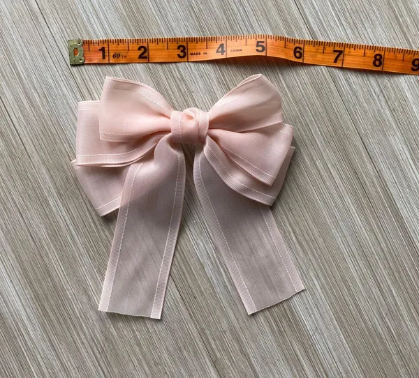 Light pink Clip on hair Bow - Image 3