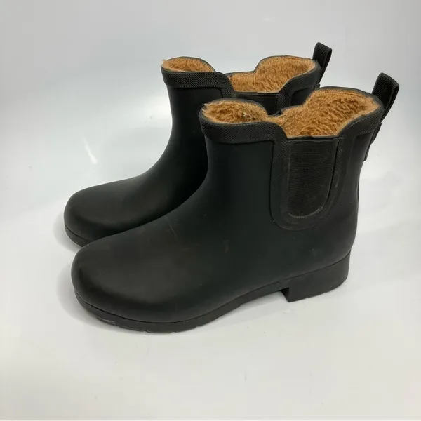 Chooka black Chelsea rain boots lined size‎ 6 - Image 3