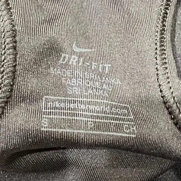 Nike Pro Black and White Dri Fit Sports Bra Women’s Small - Image 2