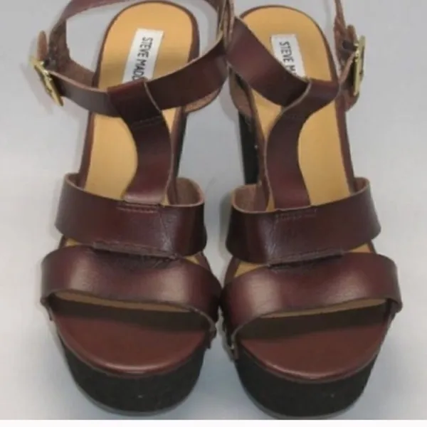 Steve Madden Brown Platform Wedges - Image 2