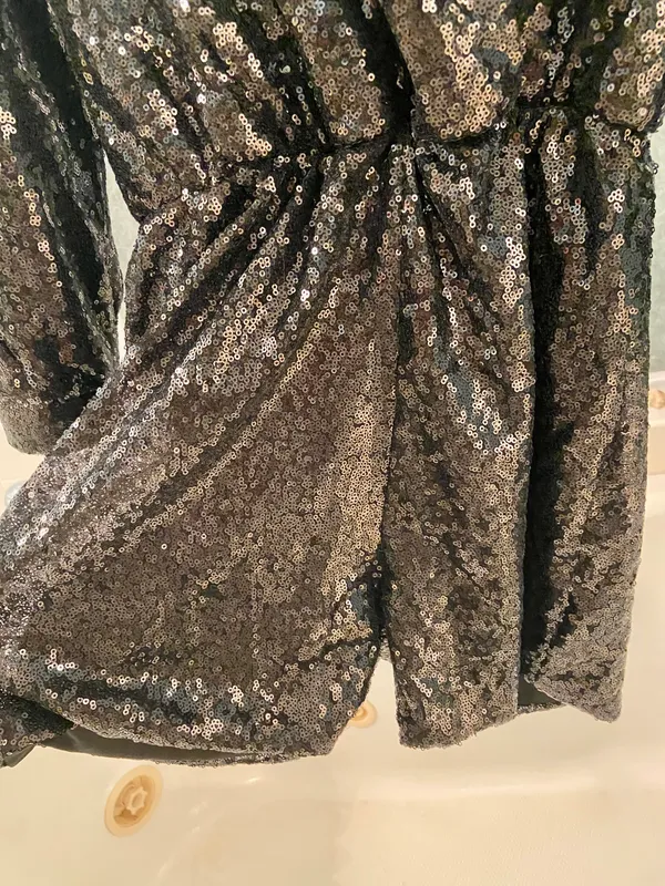 Hancy Sequin Romper Black Size L - Image 3