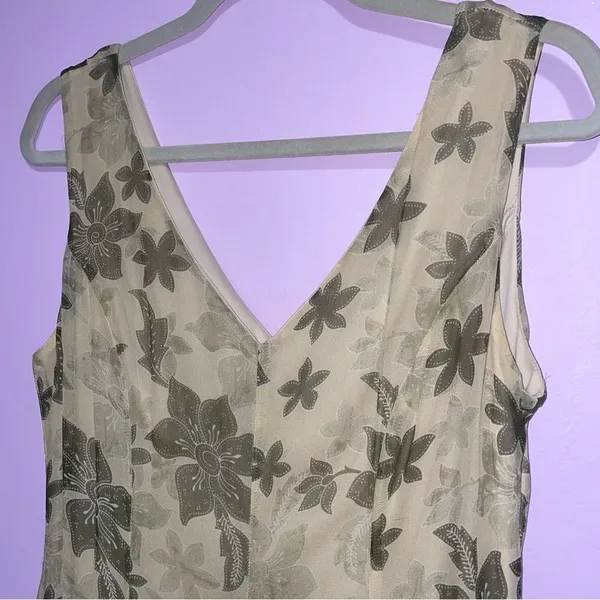 Vintage Jonathan Martin Y2K Silk Midi Dress Women Size 8 Whimsical Floral Fairy - Image 2