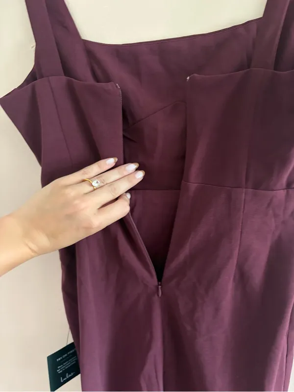 Lulus Vibrant Allure Plum Square Neck Sleeveless Bodycon Midi Dress Size XS Sexy - Image 9
