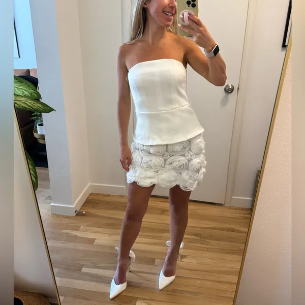ELLIATT Selena Mini Dress in Ivory - Image 8