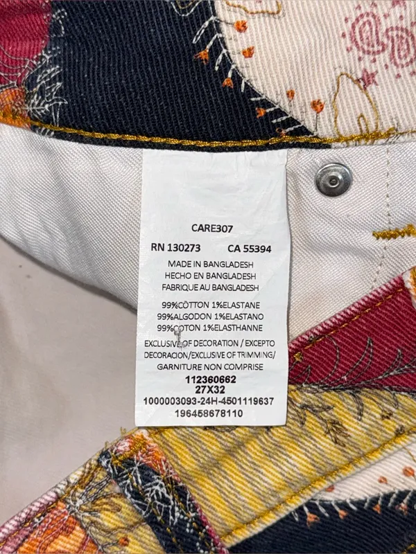 RARE Wrangler x Lainey Wilson Patchwork Sundown Flare Jeans Bell Bottoms 27x32 - Image 10