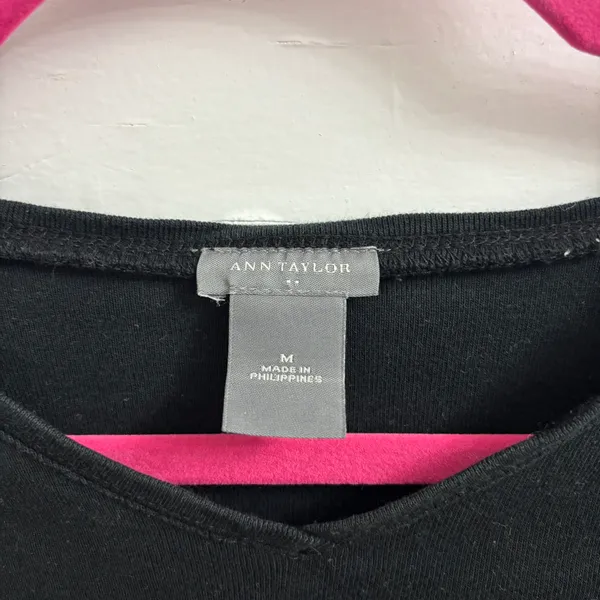 Ann Taylor Black Short Sleeve Top - Image 2
