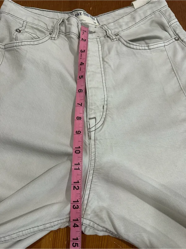 We The Free old west High Rise Slouchy Jean’s Wide Leg Jeans in Light Cream - Image 13