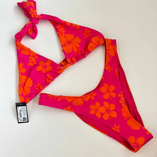Garage Floral Pink and Orange Bikini - Image 2