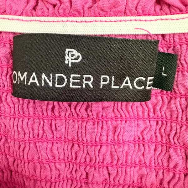 Pomander Place Tuckernuck fuchsia Strapless Jessie Dress Smocked Cotton Size L - Image 6