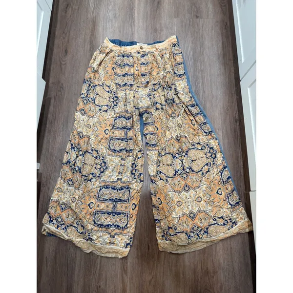 We The‎ Free Wide Leg Boho Paisley Print Jeans Size 31 - Image 2