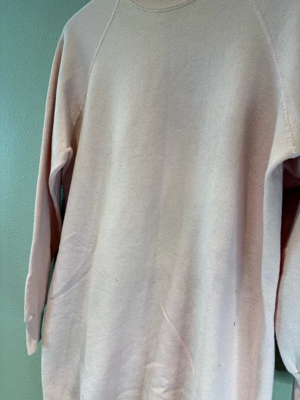 Sturdy Sweats by Lee Vintage Pastel Pink Oversized Crewneck Sweatshirt Medium - Image 2