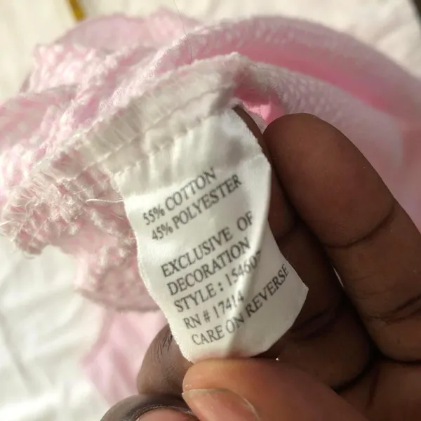 Pink Miss Elaine's nightgown pajamas dress white scallop diamond neckline trim floral embroidery #cottagecore #fairycore Measurement in pics - Image 4
